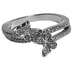 Batterfly Wrap Silver Ring size 7 NEW
